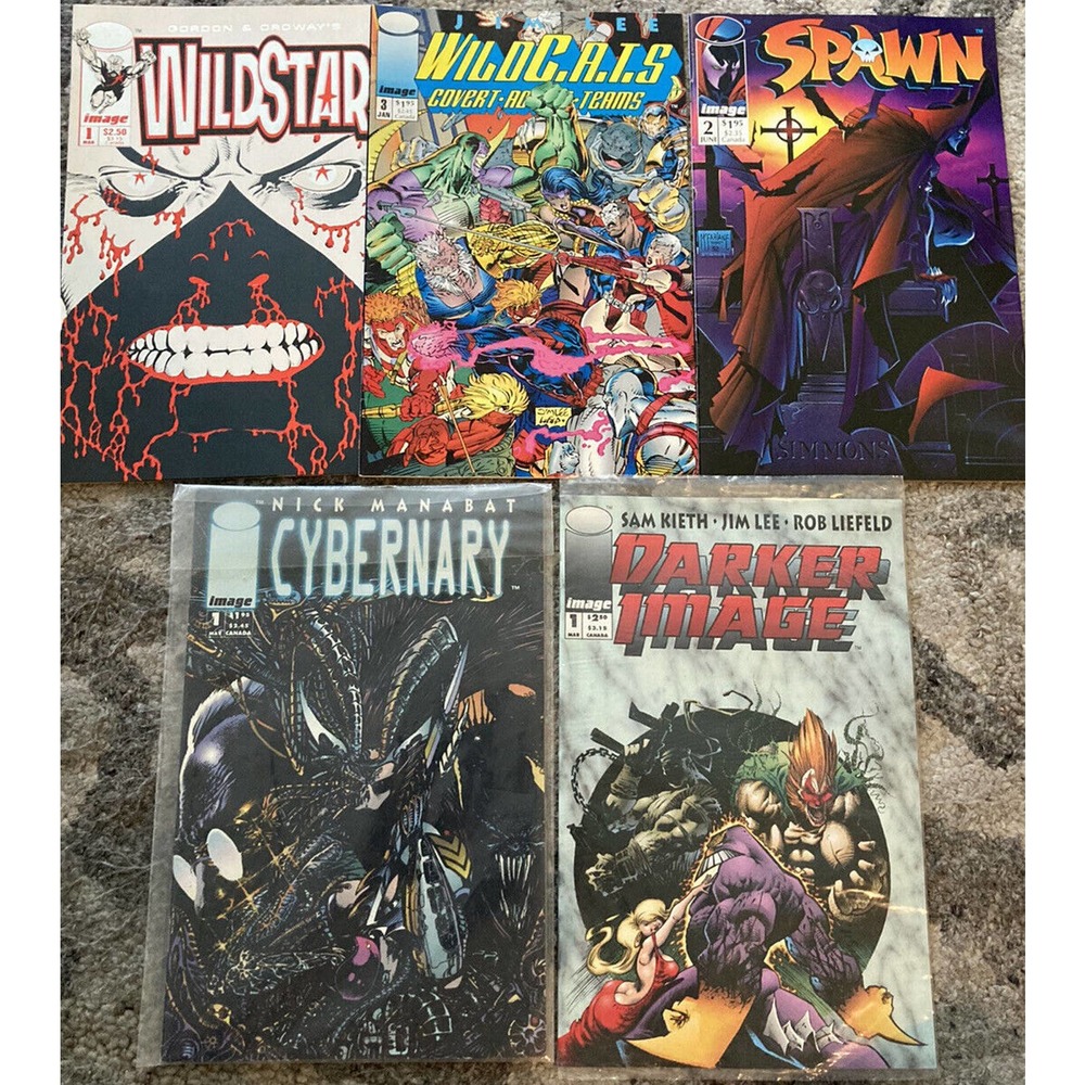 Vintage Lot 5 Misc Image Comics Cybernary Wildcats SPAWN Darker Image WildStar 1